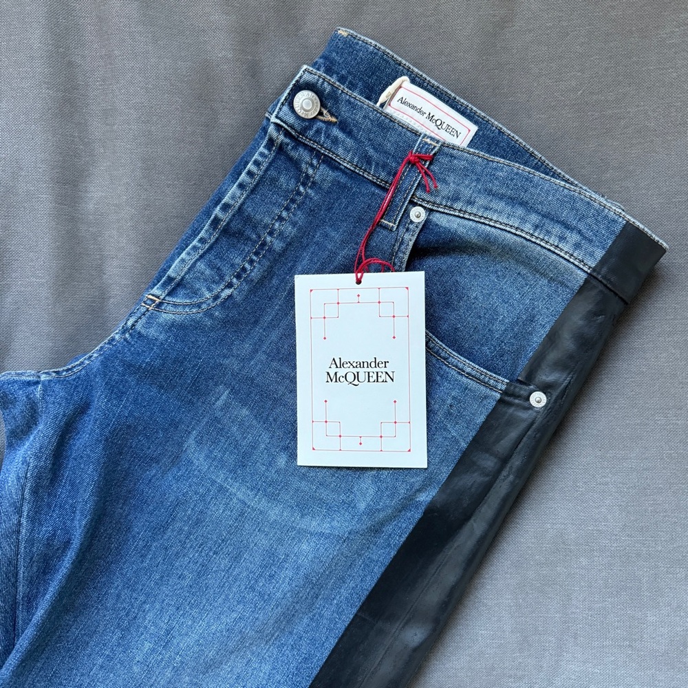 Alexander McQueen Side Tape Tapered Jeans NWT - Picture 2 of 8
